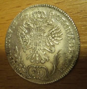 20 krejcar  1783 C, 1/1  R!