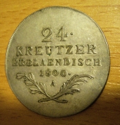 24 Krejcar 1800 A, -0/0-