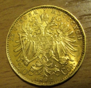 20 corona  1892 b.zn.  +1/1