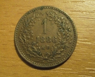 1 krejcar  1886 K.B., 1/1 R!!