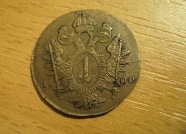 1 krejcar  1800 C, +1/1+, !!!